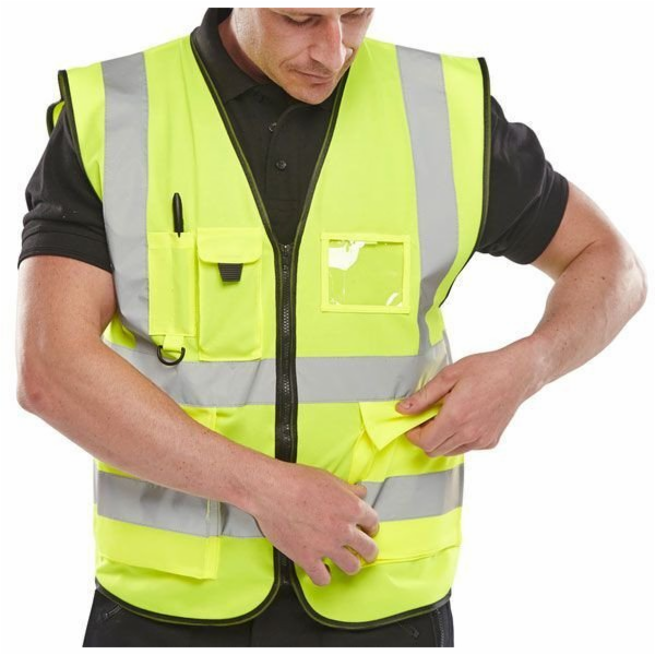 BEESWIFT Reflexní vesta pro manažery, velikost 3XL, žlutá