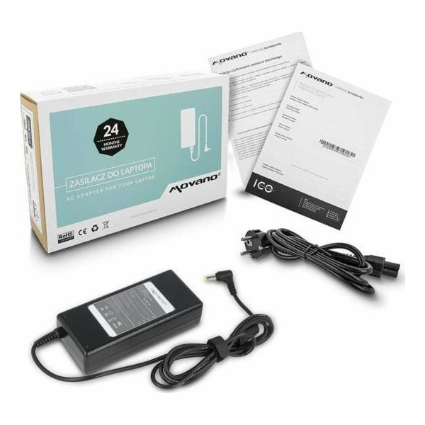 Movano Napájecí adaptér pro notebook 90W, 1,7 mm, 4,7 A, ...