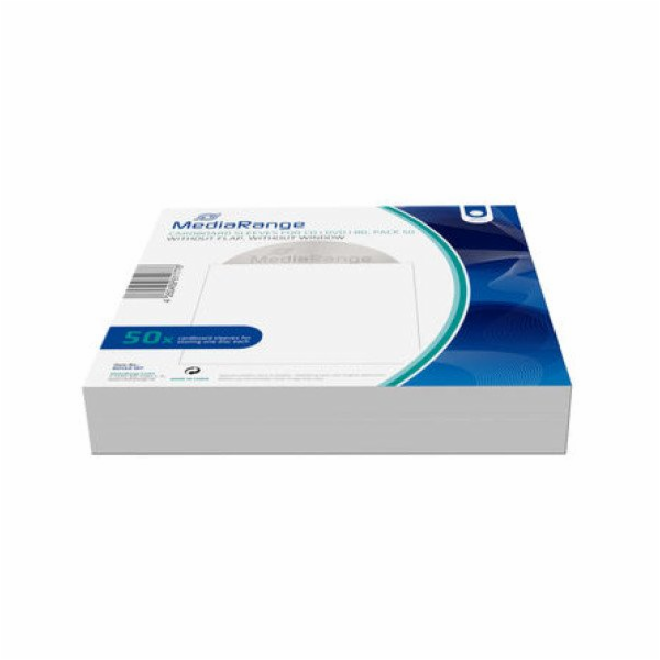 MediaRange Pappstecktaschen o.Lasche u.Sichtf.,50er-Pack,ws