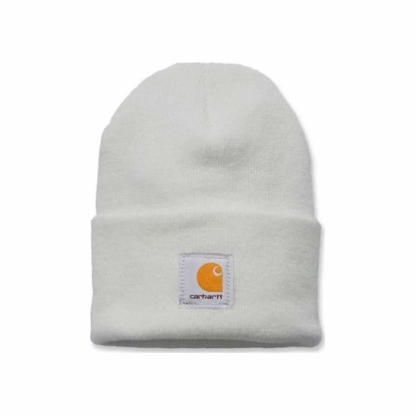 Carhartt Zimní bílá čepice s akrylovými hodinkami Carhartt