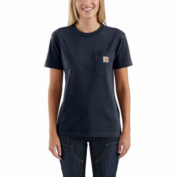 Carhartt Pracovní tričko Carhartt WK87 s kapsou v tmavě m...
