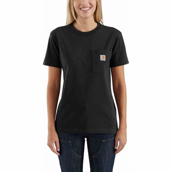 Carhartt Pracovní tričko Carhartt WK87 s kapsou, černé