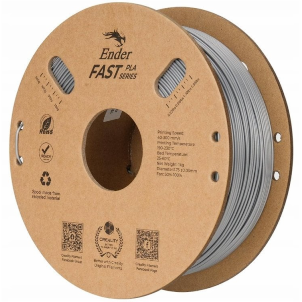 Creality Filament Ender Fast PLA, 1 kg, stříbrný (3301010...