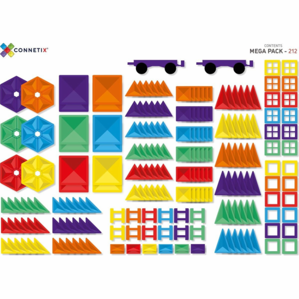 Textar CONNETIX Magnetické kostky Rainbow Mega Pack 212 k...
