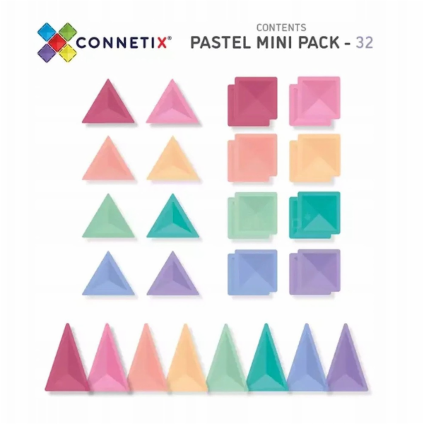 Plus Plus CONNETIX Pastel Mini Pack 32 ks magnetických ko...