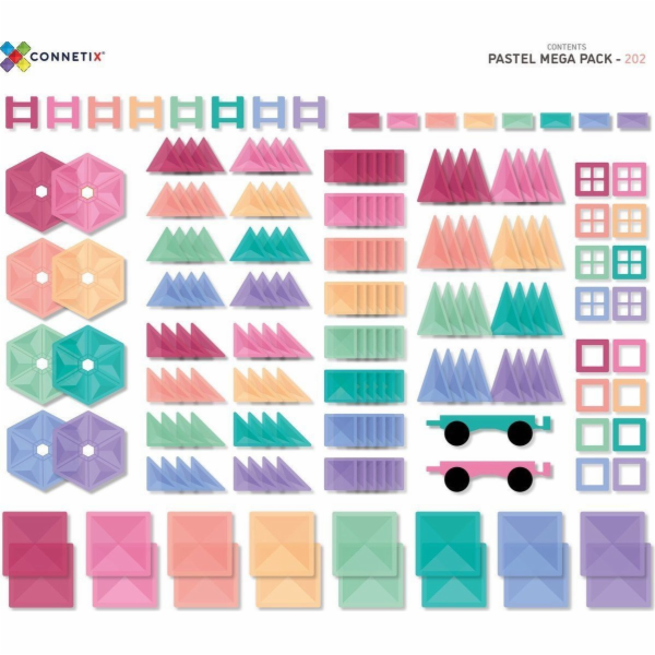 Mega Creative CONNETIX Pastel Mega Pack 202 ks magnetický...
