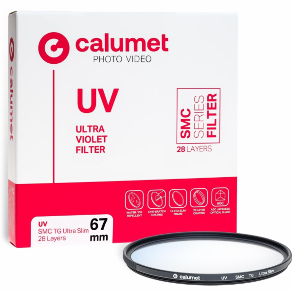 Calumet UV filtr SMC TG 67 mm ultra tenký 28 vrstev