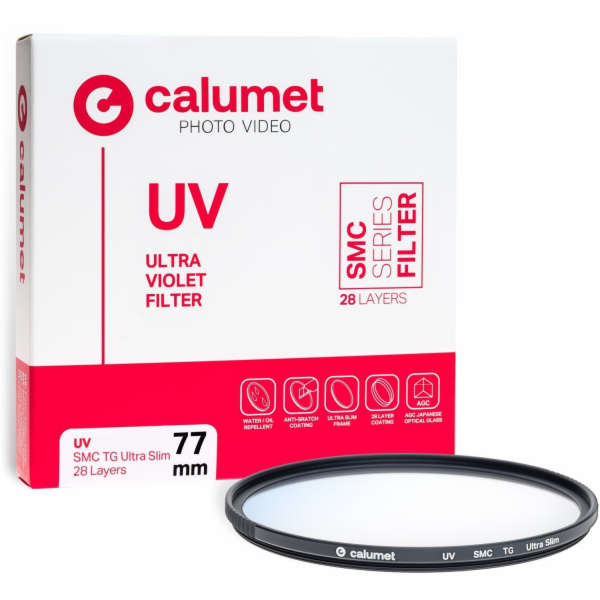 Calumet UV filtr SMC TG 77 mm ultra tenký 28 vrstev