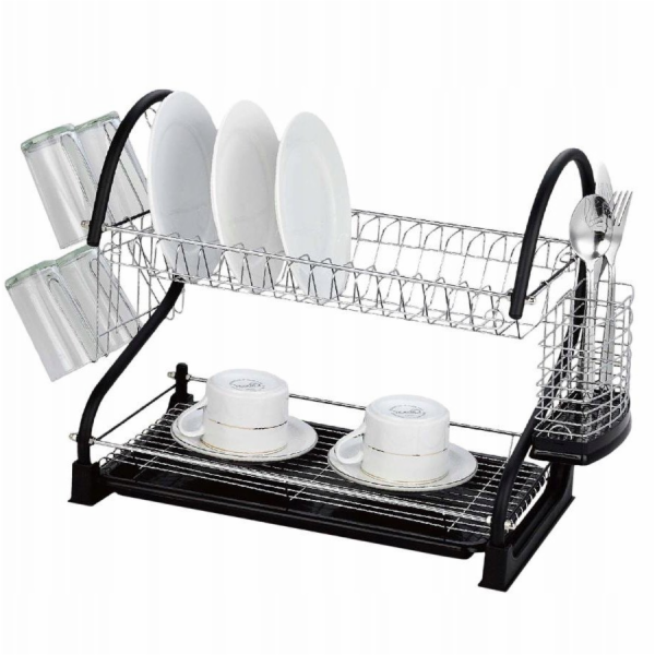 Springos SUŠIČKA NÁDOBÍ OD 2176 ČERNÁ 52 X 24 X 37 CM