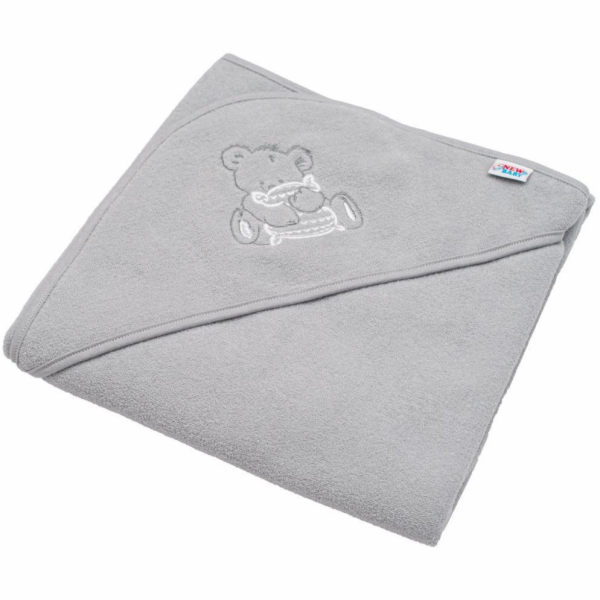 Dětská froté osuška s výšivkou a kapucí New Baby 80x80 še...