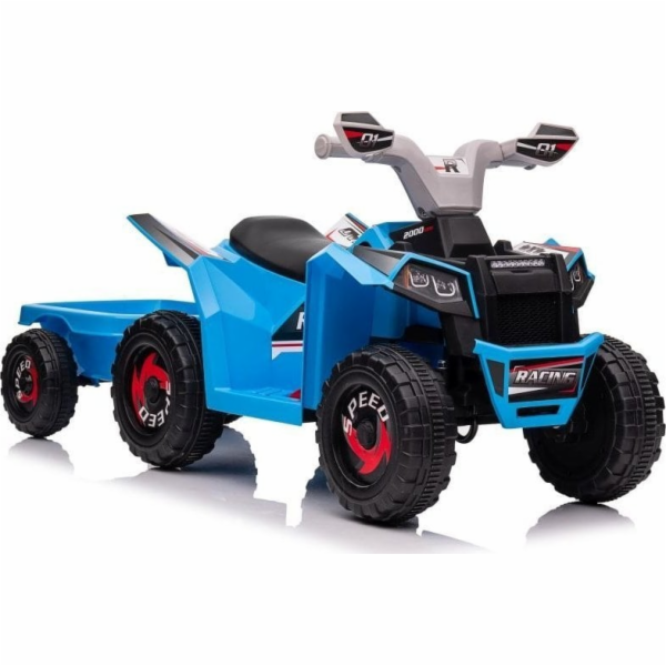 Lean Cars XMX630T Modrá bateriová čtyřkolka s přívěsem