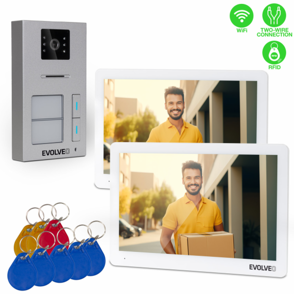 EVOLVEO DoorPhone 20-2W - 2 drátový videotelefon s aplika...