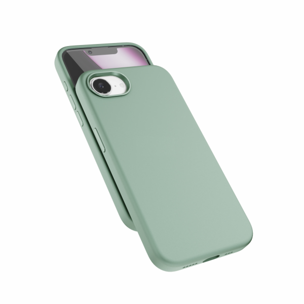 Epico Mag+ Silicone Case Pro pro iPhone 16e - Mátově zelená
