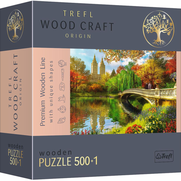 Trefl dřevěné puzzle 500+1 Central Park, Manhattan