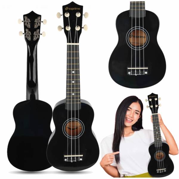 LUNA GUITARS SUPRIMO UK21 BK sopránové ukulele 21 ks, čer...