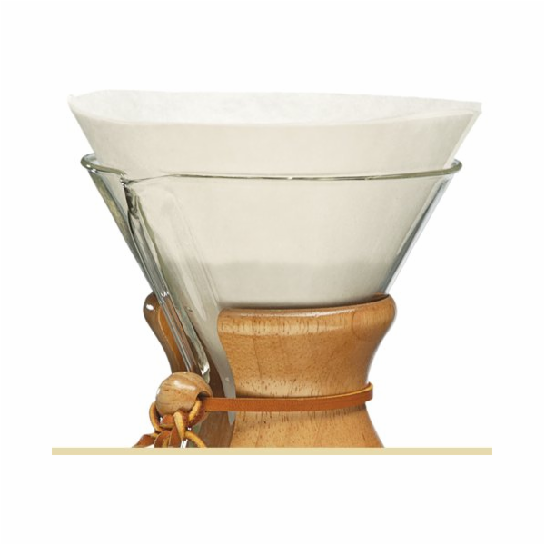 Chemex - Kulaté papírové filtry, rozložené, 6, 8, 10 šálků