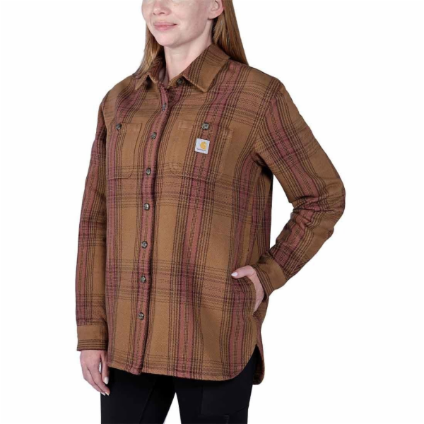 Carhartt Těžká hnědá flísová košile