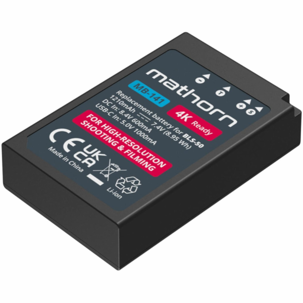 Mathorn Baterie MB-141 1210mAh USB-C pro BLS-50