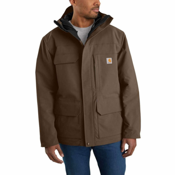 Carhartt Zateplená bunda Super Dux v kávové barvě