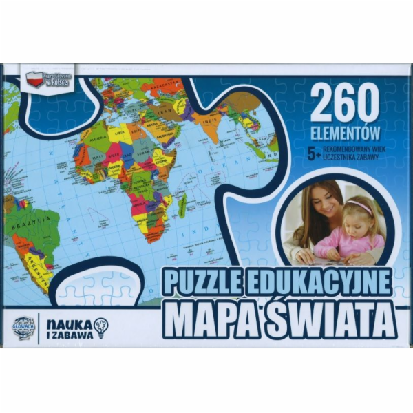 Zachem Vzdělávací puzzle - Mapa světa