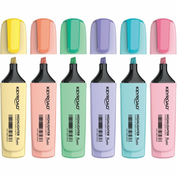 Keyroad Zvýrazňovač Pastel, 72 ks, stojan, různé barvy