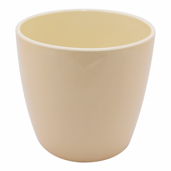 Květináč Domoletti Emi, keramický, O 26 cm, žlutý