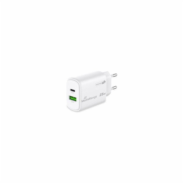 MediaRange NAPÁJECÍ ADAPTÉR USB/USB-C 25W/RYCHLÝ MRMA112-...