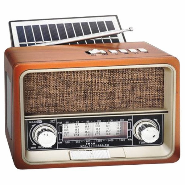 LTC Přenosné rádio se solárním panelem NETTA RETRO Blueto...