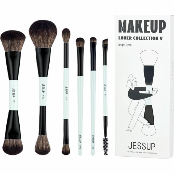 Jessup Sada štětců na make-up s dvojitým koncem T501, 6 k...