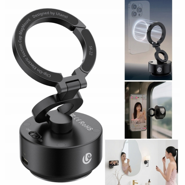 Ulanzi Držák s přísavkou s magnetem Magsafe pro iPhone / ...