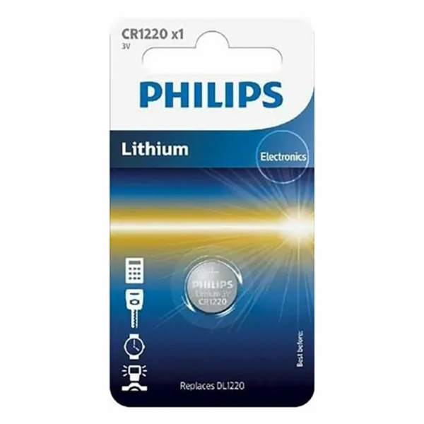 baterie PHILIPS 3  CR1220  1-pack  blist