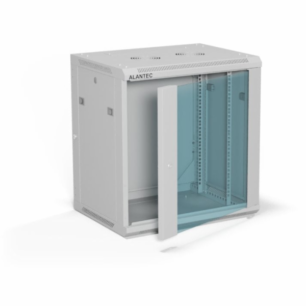 ALANTEC Regálová skříň 19" 12U 600x450, Šedý FLAT PACK
