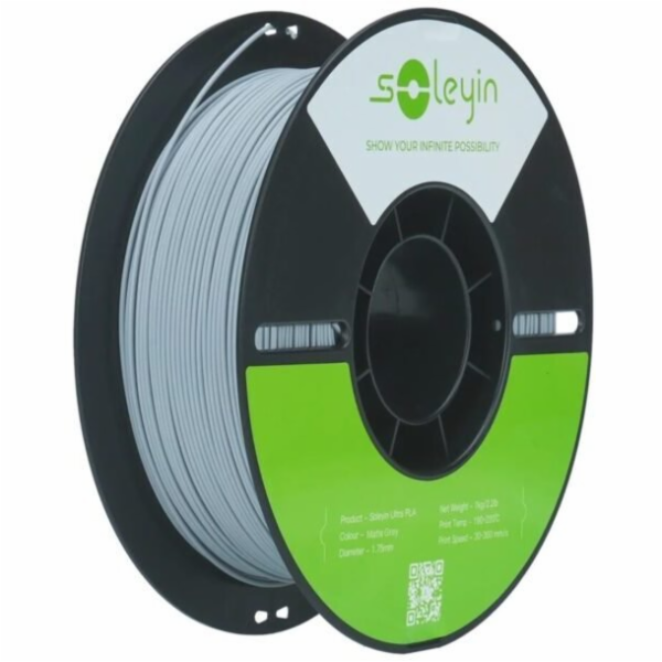 Creality Filament Soleyin PLA matný 1kg, šedý (3301010517)