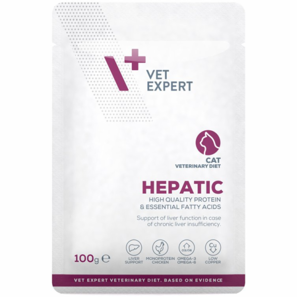 VETEXPERT Hepatic Chicken - mokré krmivo pro kočky - 100g