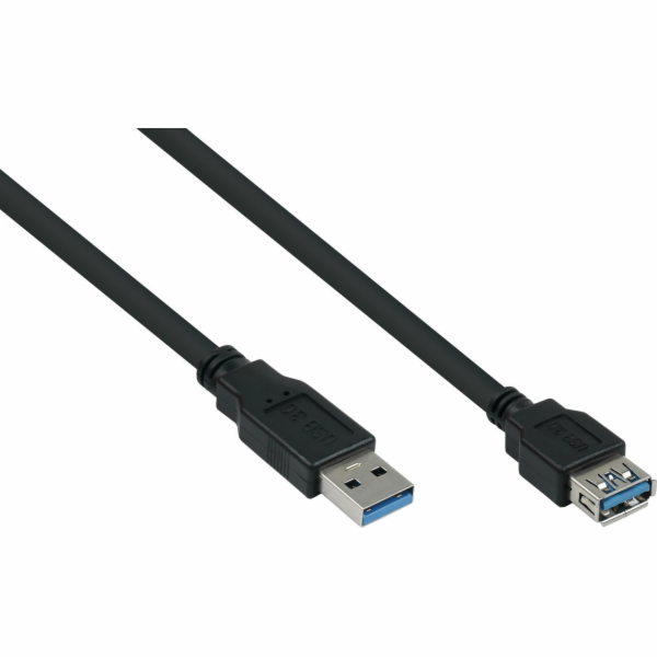 Alcasa USB kabel USB-A - USB-A 2 m černý (UK30P-ASA-020S)