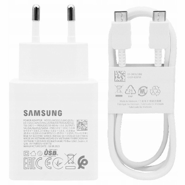 Samsung Nabíječka EP-TA845EWE 45W s kabelem USB-C Samsung...