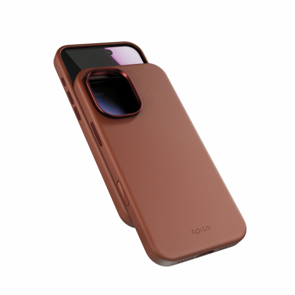 Epico Leather Mag+ Case iPhone 17 - hnědá