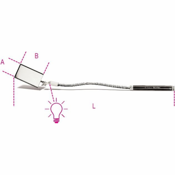 Beta Tools Inspekční zrcátko 553 mm (1715FL/B)