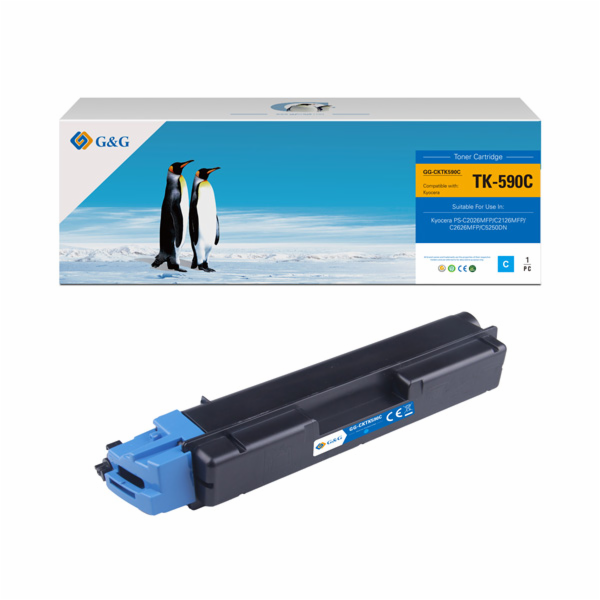 G&G Toner kompatibilní s pro Kyocera TK590C, NT-CKTK590C,...