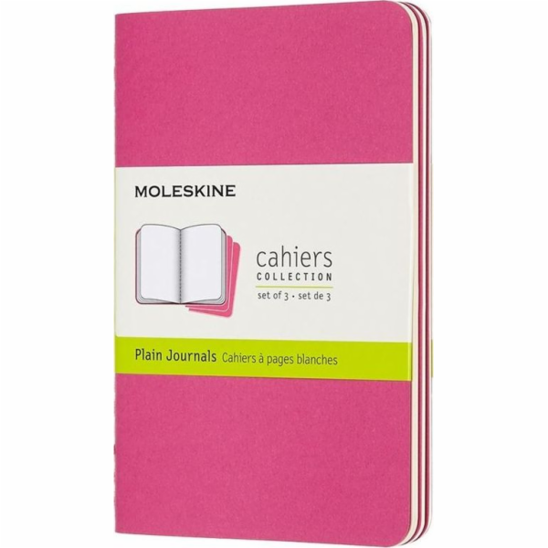 Moleskine Sada 3 zápisníků Cahier Journals, růžové linky