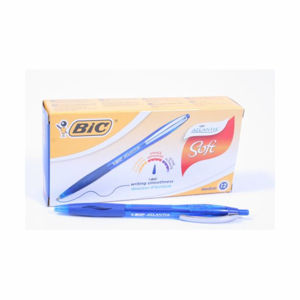 Bic Kuličkové pero BIC ATLANTIS s kovovým klipem a výsuvn...