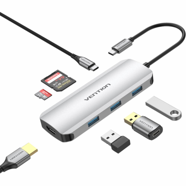 Vention Dokovací stanice NB ACC 7v1/USB-C 0,15M TOJHB VEN...