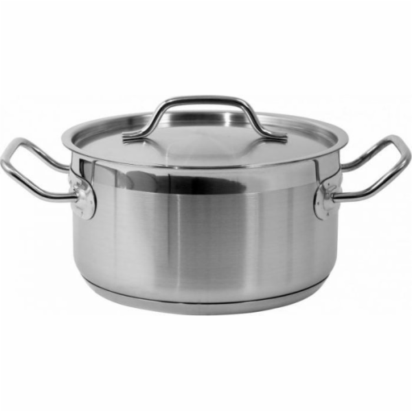 Yato NÍZKÝ HRNEC S VÍČKEM Z NEREZOVÉ OCELI 20X10,5 CM 3,3 L