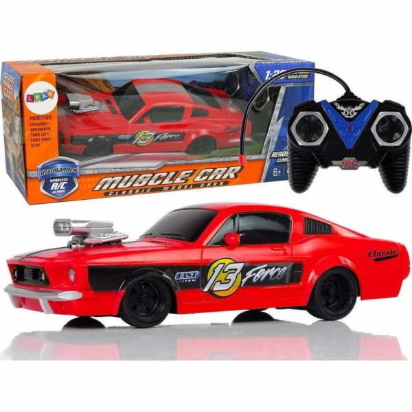 LeanToys Sportovní auto na dálkové ovládání 1:20 červené
