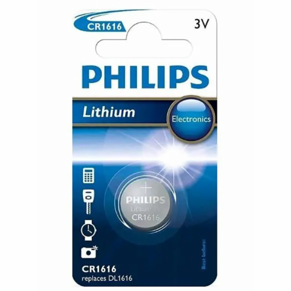 baterie PHILIPS 3  CR1616  1-pack  blist