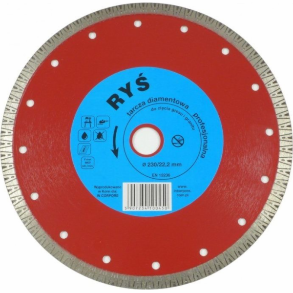 IN CORPORE DIAMOND TURBO RYŚ 125MM DISK
