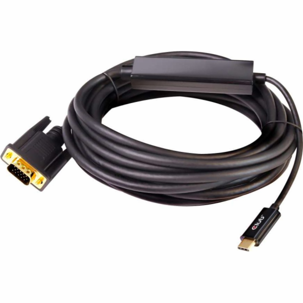 Club 3D USB kabel USB-C - D-Sub (VGA) 5 m černý (CAC-1512)