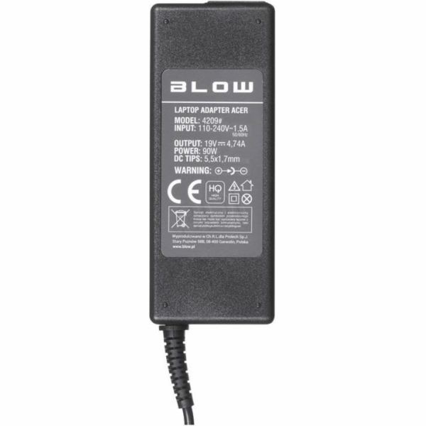 Blow Napájecí adaptér pro notebook 90W, 2,5 mm, 4,7 A, 19...