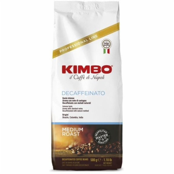 Kimbo Espresso Decaffeinato zrnková káva 500 g