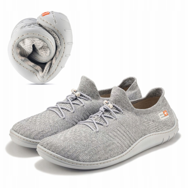 Spokey Pánské barefoot merino boty SH5003M, světle šedé/š...